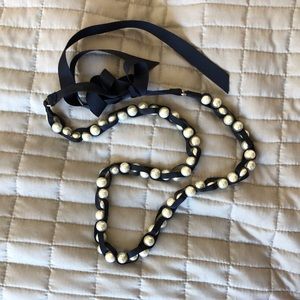 pearl ribbon necklace
